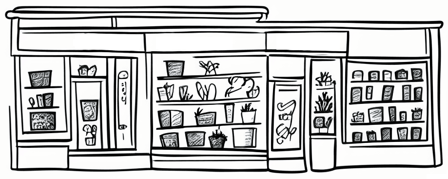Another quirky shop illustration